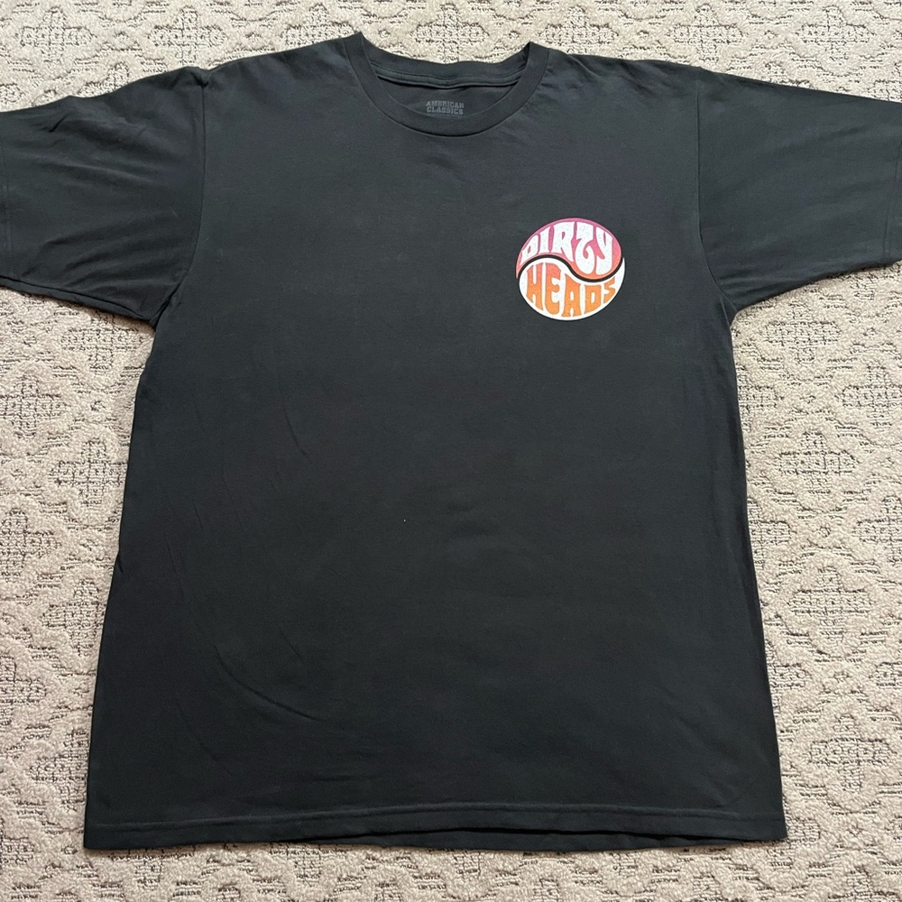 🎸 '23 Dirty Heads Band Yin & Yang Skull Tropical Huntington Beach CA Grey Tee - Picture 3 of 12